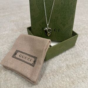 Gucci Silver Heart Necklace
